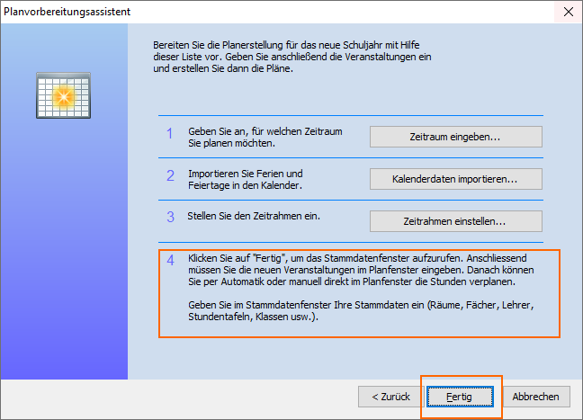 Planvorbereitungsassistent,`Neu`